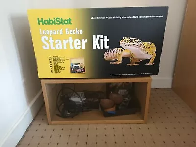 £160 • Buy HabiStat Leopard Gecko Starter Kit Complete Reptile Terrainium Housing Wood 