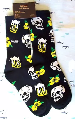 VANS  OFF THE WALL  Men's/Womens Skater Surfer CREW SOCKS  SKULLS & BEER  Medium • $9.95