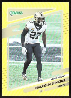 2021 9434B Donruss GOLD Press Proof Malcolm Jenkins New Orleans Saints #98 • $1.85