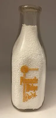 Vintage PINNACLE RIDGE DAIRY ACL Quart Milk Bottle Rutland Vermont • $11