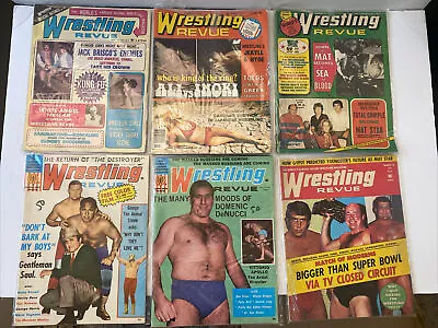 Vintage Wrestling Magazines Lot Of 6 70’s Wrestling Revue • $29.99