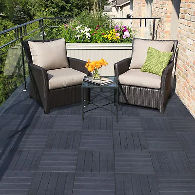 10 X Garden Patio Interlocking Composite Decking Floor Tiles 30x30cm Collect • £25.99