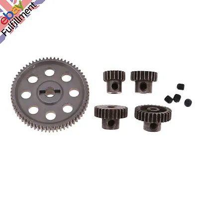 1/10 Metal Spur Differential Gear 17-64T Motor Pinion Cogs For HSP RC Car A • £8.87