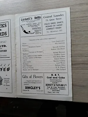 Theatre Programme 1934manchester Opera Housealex Guinnessjohn... • £8