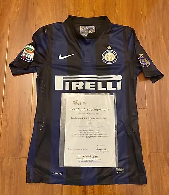 Nagatomo 2014 Inter Milan Vs Lazio Zanetti Last Match Worn Unwashe Shirt Signed • $20000