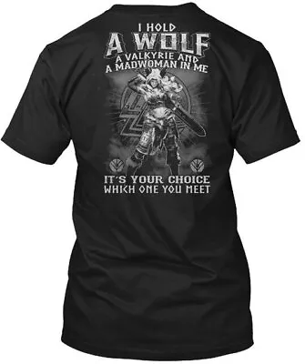 Vikings Viking Warrior Woman Wolf I Hold A Valkyrie T-shirt Made In USA S To 5XL • $22.99