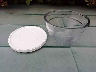 Pampered Chef 2 1/2 Cup / 600ml Glass Clear Measuring Bowl With Lid • £11.95