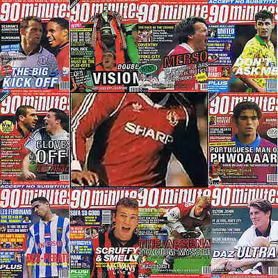 £3 • Buy 90 Minutes Football Magazine A4 Pictures Manchester United - Various Choice