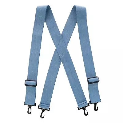 New CTM Men's Elastic X-Back Suspenders With Plastic Hook Ends • $19.94