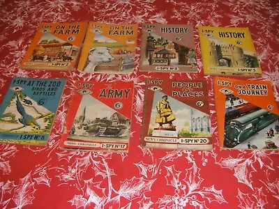 Vintage I-spy Books Six Penny Version X 8 History Farm Army People Places Birds • £10