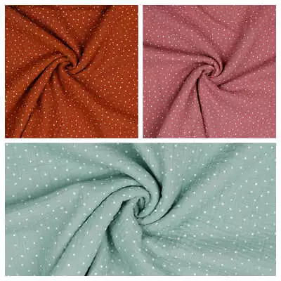 Small Dots Cotton Double Gauze Muslin Dress Fabric By Poppy. X Half Metre • $5.28