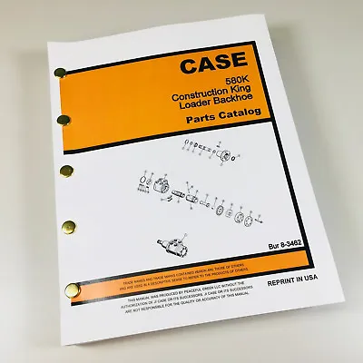 $38.97 • Buy Case 580K Ck Loader Backhoe Parts Manual Catalog Book Phase One 1 I One