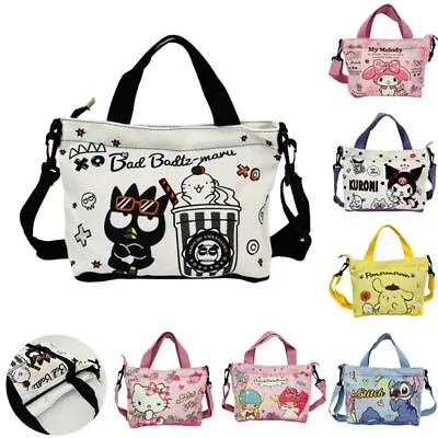 Stitch Canvas Handbag Kuromi Sanrio My Melody Hellokitty Bag Gift Tote Shoulder • $23.19