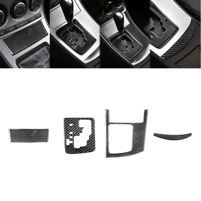 4X Carbon Fiber Interior Gear Shift Frame Cover Sticker For Mazda 3 2010-2013 • $26.97