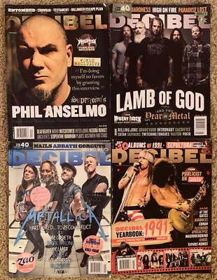 Decibel Heavy Metal Thrash Magazine Lot Of 4 Issues. GNR Metallica Lamb Of God • $19.99