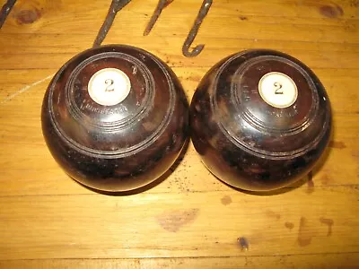 2 Thomas Royle Manchester  Lignum Vitae Bowls Bias 2 Full  2 Pounds 5 Ounces • £25