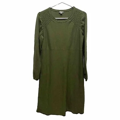 J. Jill Womens Size Medium Green Long Sleeve Sweater Dress Modest • $15.99