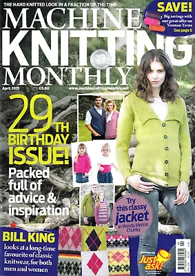 Machine Knitting Monthly Pattern Magazine April 2015 Ladies Kids Train Tank Top • £5.99