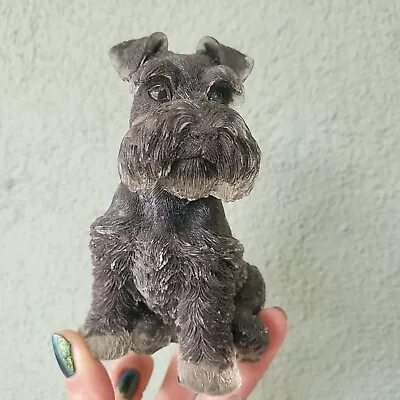 Giant Schnauzer Crystal Chips Infused Resin  Dog Figurine 326 Grams • $0.99