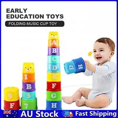 9pcs Baby Stacking Cups Educational Toy Building Blocks For Toddlers Kids Random • $10.60