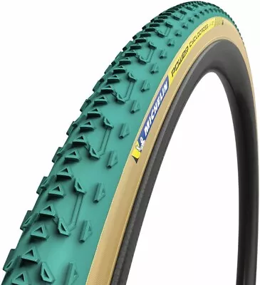 Michelin Power Cyclocross Jet Tire - 700 X 33 Tubular Folding Green/Tan • $65