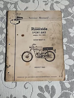 1965 Wards Riverside Owners Guide Sport Bike Model #FFA 14003 Motorcycle • $19.99