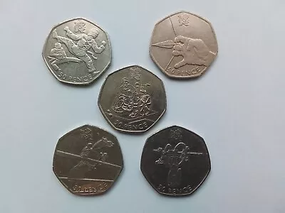 2012 Olympic Games 50p -  Job Lot Of 5 Different Coins • £4.22