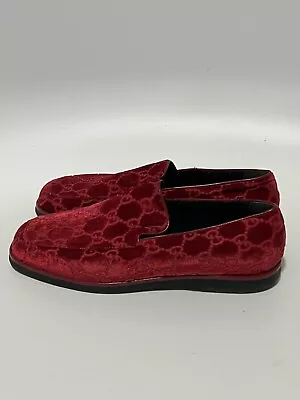 $298 • Buy Vtg Gucci By Tom Ford Red Velvet Loafers 36