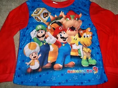 NEW Boys MARIO PARTY 9 Flannel PAJAMAS Set BOWSER Luigi TOAD Koopa XMAS Nintendo • $19.95