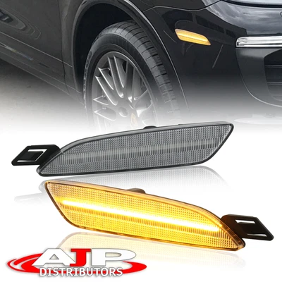 $19.99 • Buy Clear Full LED Bumper Side Marker Lights Lamps For 2015-2019 Porsche Cayenne 958