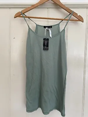 COTTON ON  Sz L Sage Green T-Back Singlet Top BNWTGS DESIGNER DESTASH! • $3.85