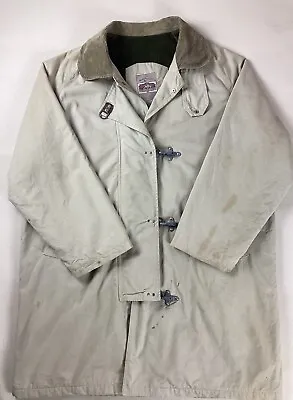 Vintage Canvas Duster Coat Barn Coat Wool-Blend Lining Made In Italy Size 2XL • $34.10