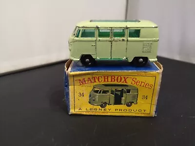 W505-MATCHBOX LESNEY No34B VOLKSWAGEN CAMPER WITH BOX • £69.99