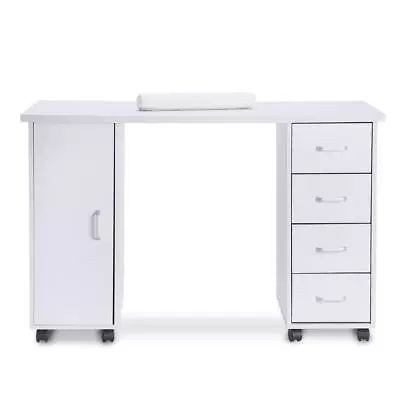 Manicure Nail Table Station Beauty Salon Equipment With 4 Drawers Nail Desk • $109.90