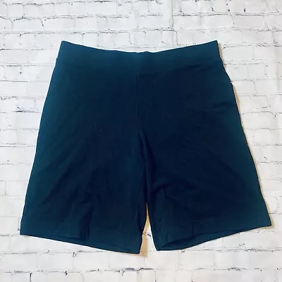 Pure J. Jill Pima Cotton Shorts Size M Black Stretch Pull On Elastic Waist • $22.88