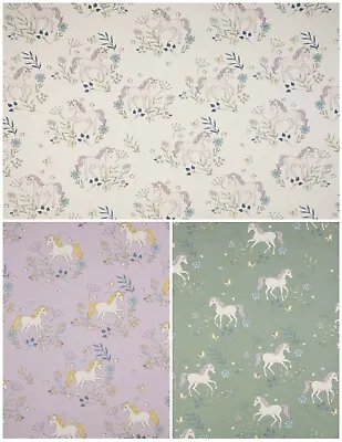 Delicate Unicorns 4Way Stretch Cotton Jersey Fabric Dressmaking Material  • £5.95