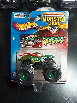 Hot Wheels Monster Jam NINJA TURTLES Raphael #40 Metal Base Mattel 1/64 Scale • $24.95