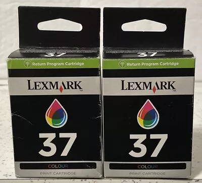 Lexmark 37 Colour Ink Cartridge Set Of 2 • £17.95