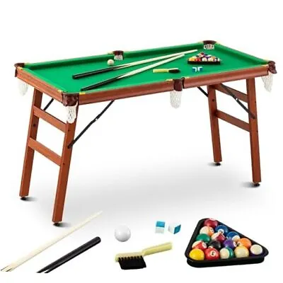 4.5ft Folding Pool Table 55 Inches Portable Billiard Table With 2 Cues 16  • $241