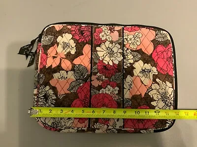 Vera Bradley Pink White  Floral Laptop Sleeve Case 14” Computer Bag • $14.99