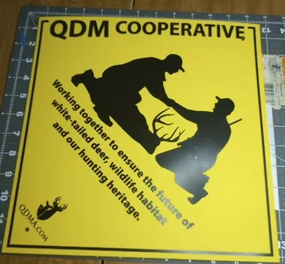  Quality Deer Management QDM COOPERATIVE Plastic Sign 12x12  • $19.99