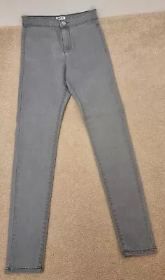 Ladies Miss Selfridge Grey Skinny Jeans Size 10 • £6