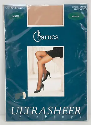 Charnos Stockings Toffee Nude Ultra Sheer M Medium 1 Pair Vintage 1980s 1990s • £9.99