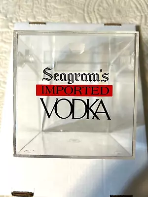 Seagram's Imported Vodka Acrylic Ice Bucket With Lid And Handle 6  X 6  X 6 . • $12.99