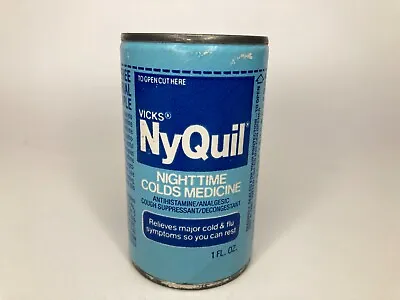 VTG Vick's NYQUIL Mail Trial Sample Medicine Advertising NOS Cardboard Tin 1986 • $9.95