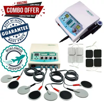 Ultrasound Therapy 1MHz Machine & 4 Channel ElectroTherapy Combo Physiotherapy • £123.52