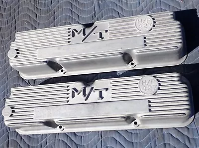 Vintage FE Ford M/T Finned Aluminum Valve Covers Mickey Thompson 352 390 427 428 • $449