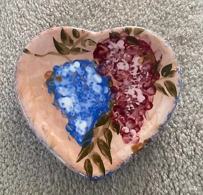 LESAL Ceramics Lisa Lindberg Van Nortwick Floral Small Heart Plate • $18