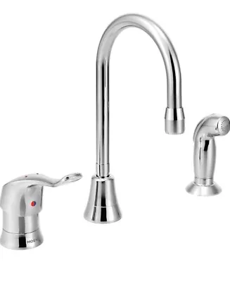 Moen Commercial 1 Handle Multi Purpose Bar Faucet W/ Limit Stops Side Spray • $249