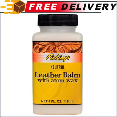 Fiebing's Leather Balm With Atom Wax Neutral Great Finish 4 Oz • $10.63